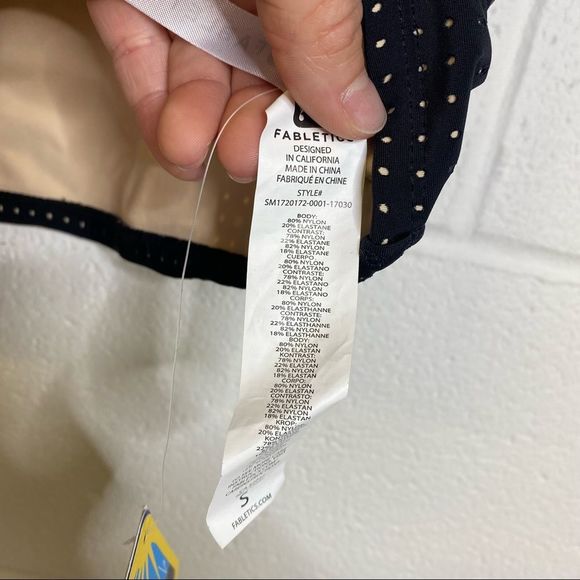 Fabletics Black Valentina Midi Bikini Top Size Small NWT - Picture 7 of 14